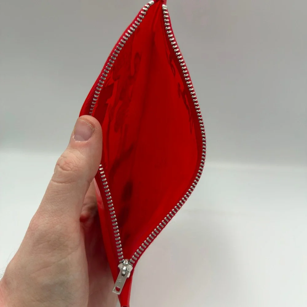 Vintage 1978 Garfield Odie Mine Red Vinyl Pencil Pouch Case Zippered Hong Kong